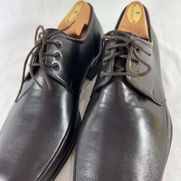 BALLY Brenzo Brown Leather Lace Up Dress Shoes Made in Switzerland